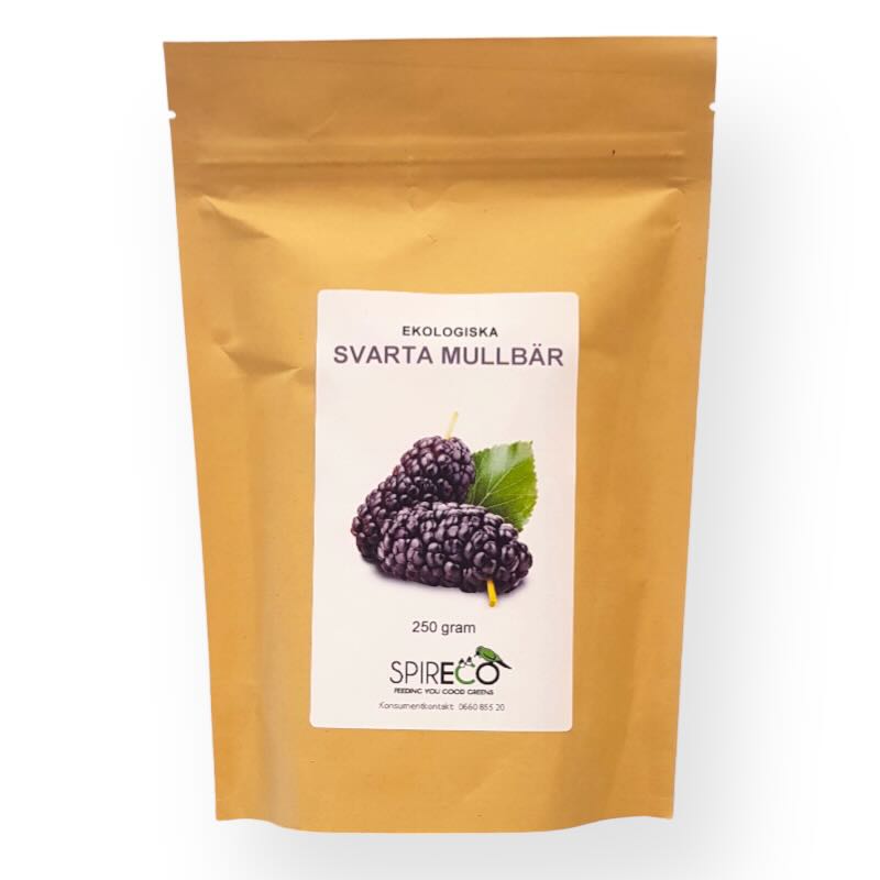 Mullbär Svarta Ekologisk 250g - Spireco