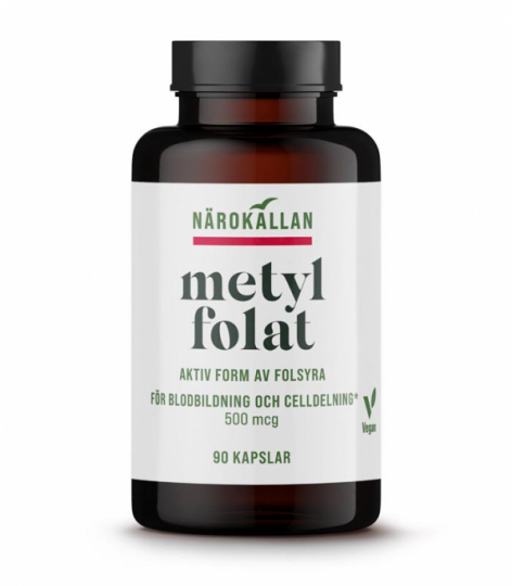 Metylfolat 500mcg 90 Kapslar - Närokällan