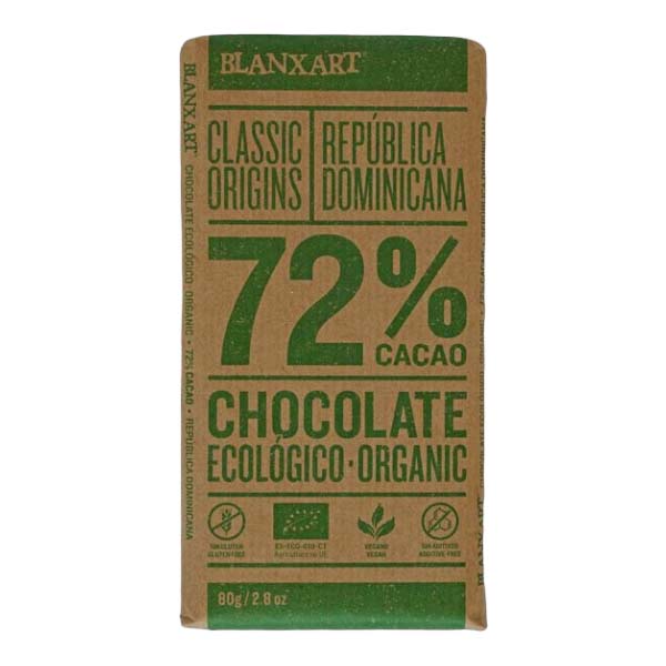 Ekologisk mörk choklad 72% 80g - Blanxart